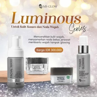 MS Glow Paket Luminous Original Terbaru barcode dengan Day Cream/ BB Cream