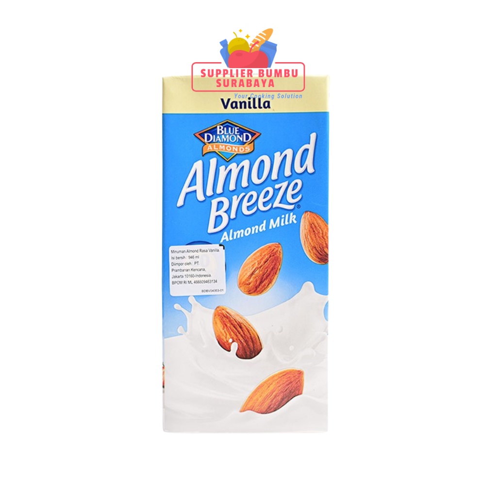 Blue Diamond Almond Breeze Milk Original Vanilla Unsweetened Chocolate Latte 946ml