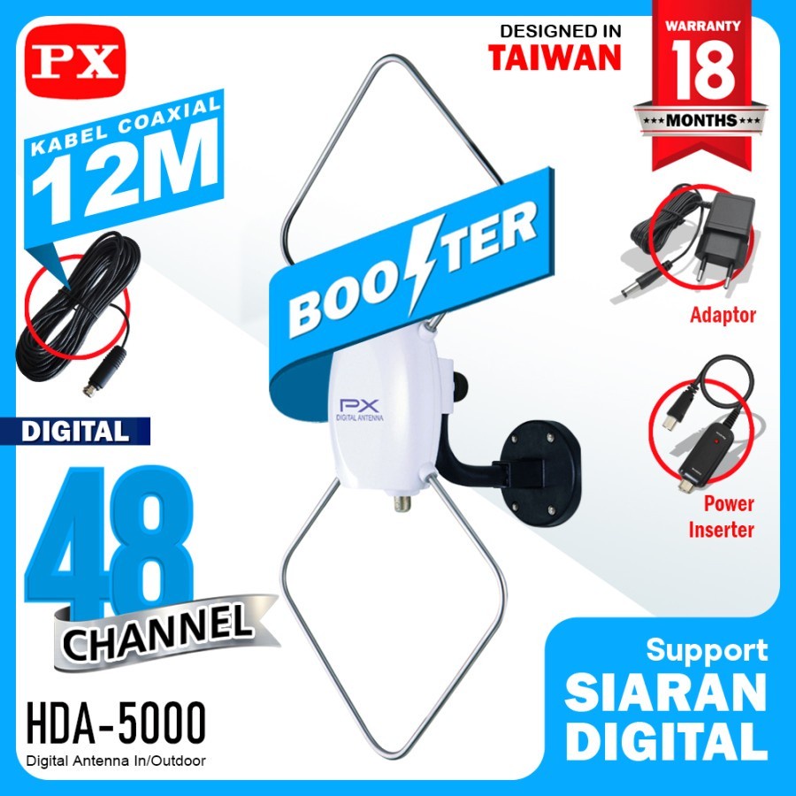 PX HDA-5000 Antena TV Digital Outdoor - Garansi Resmi