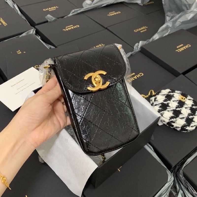 CH vip bag with houndstooth