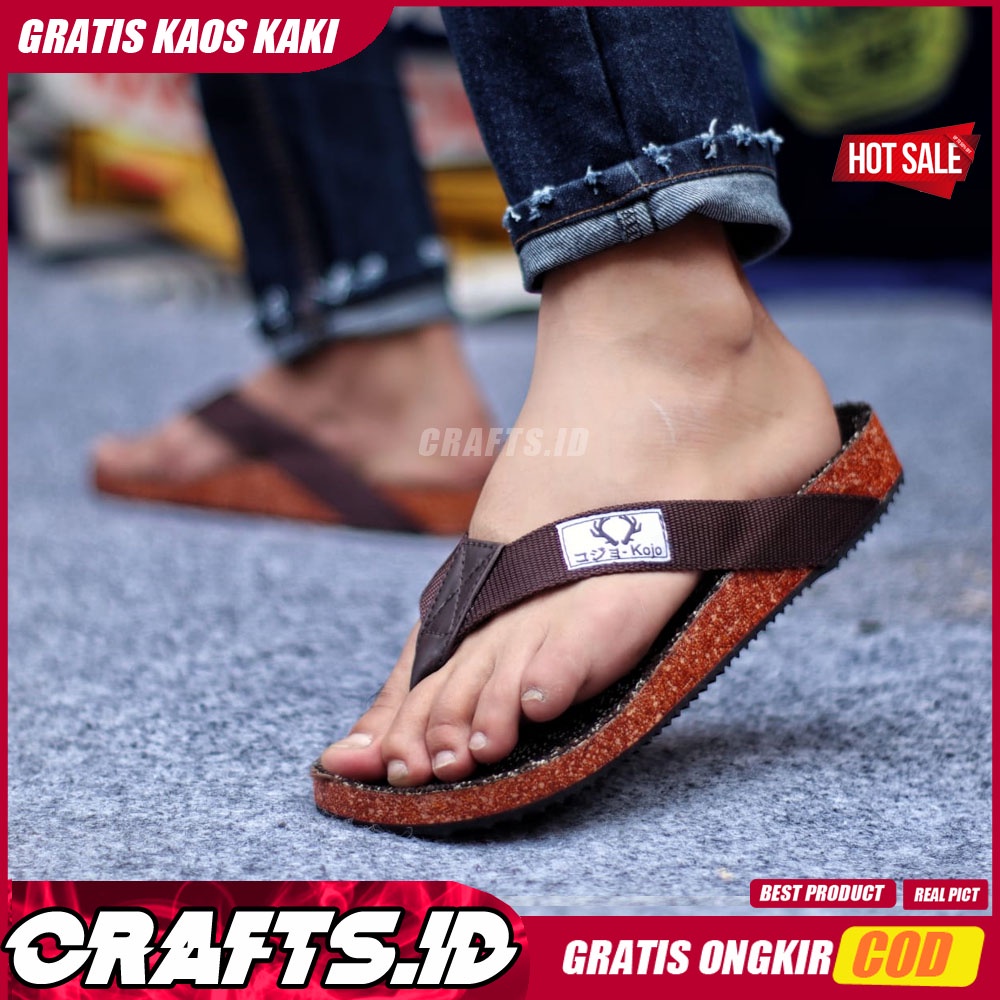 CRAFTS x RICAPO Sandal Pria Sandal Jepit Pria Casual Pria Sendal Pria