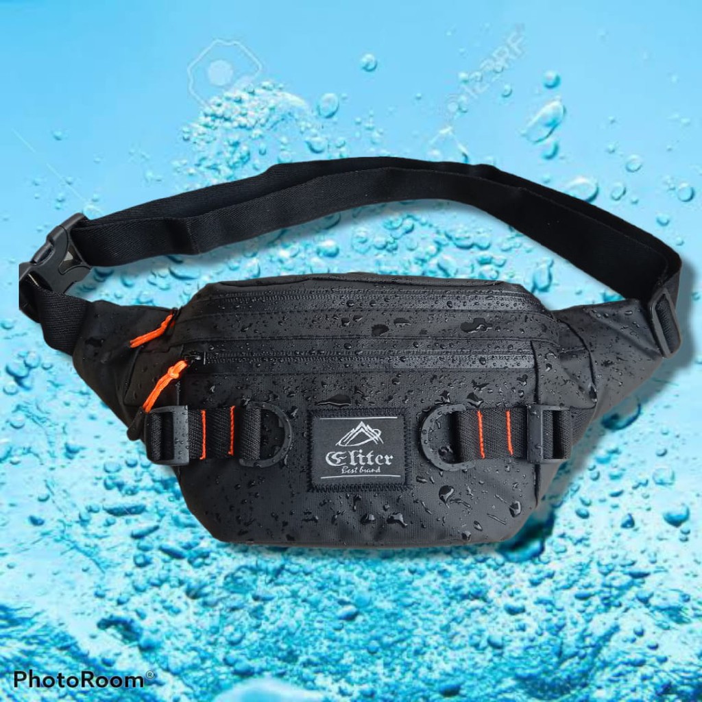 waistbag eliter pria waterproof tas selempang anti air