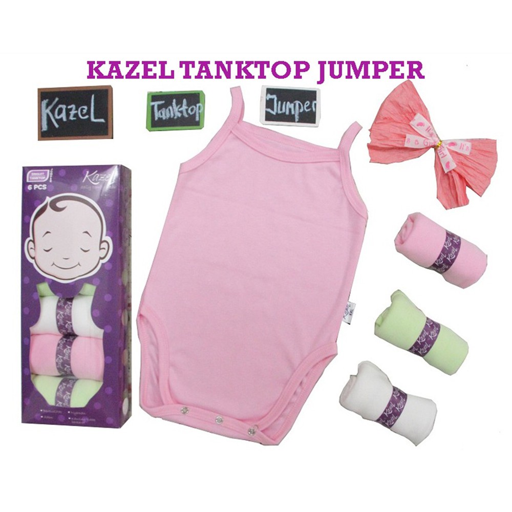 Kazel Tanktop Jumper Warna Girl 6pcs Kaos Bayi Perempuan