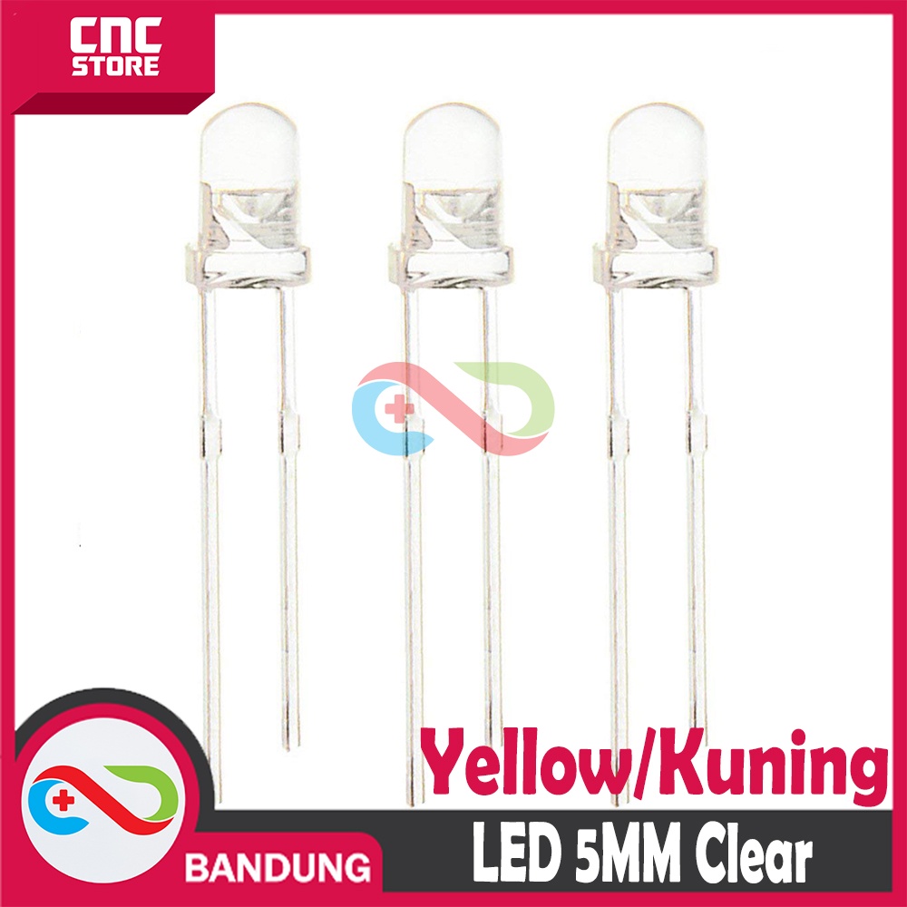 10PCS LED 5MM F5 SUPER BRIGHT YELLOW CLEAR