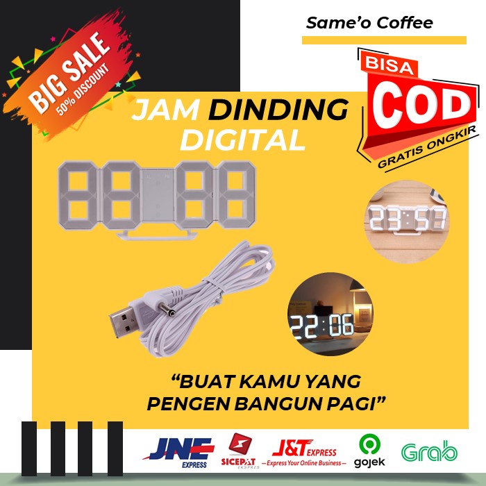 JAM MEJA DINDING ALARM DIGITAL LED