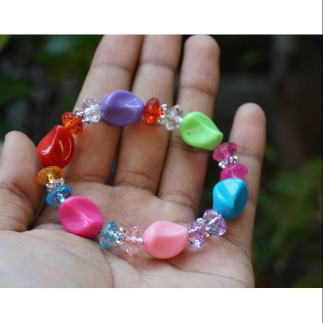 Gelang Kristal warna warni / Gelang anak