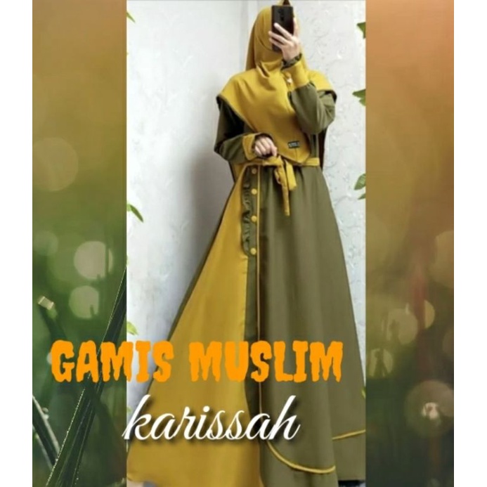 Gamis muslim karissa terbaru+hijab gamis muslim murah, gamis terbaru, ITY CRAPE  gamis cewek,busana 