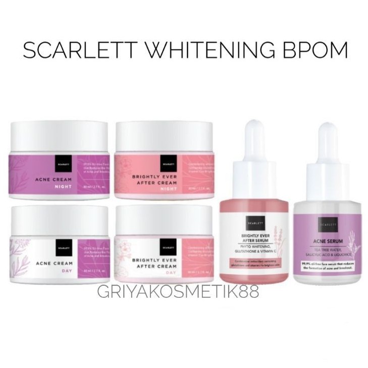 SCARLETT WHITENING SERUM | CREAM DAY | CREAM MALAM SCARLET BPOM