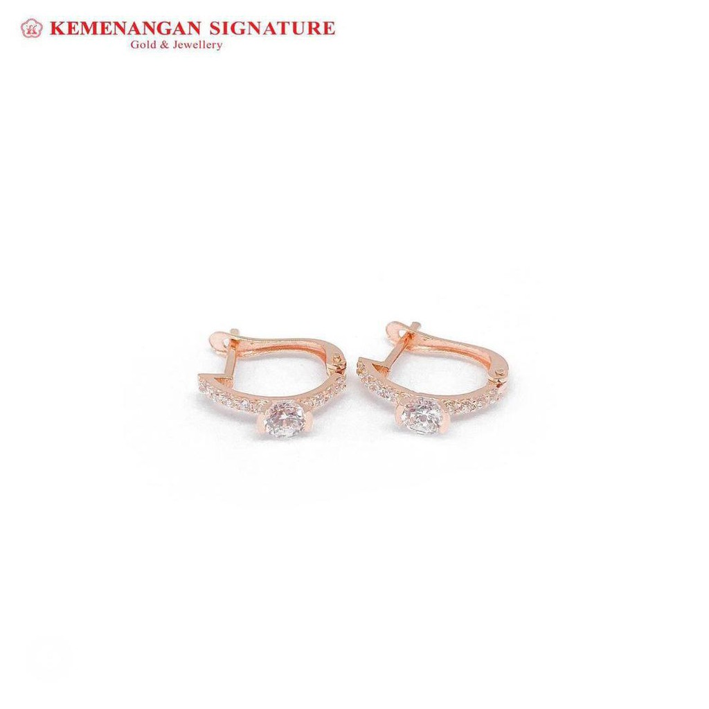 ANTING/GIWANG JEPIT SOLITAIRE LIST RING FULL ZIRCON/SWAROVSKI ROSE GOLD BY AMERO