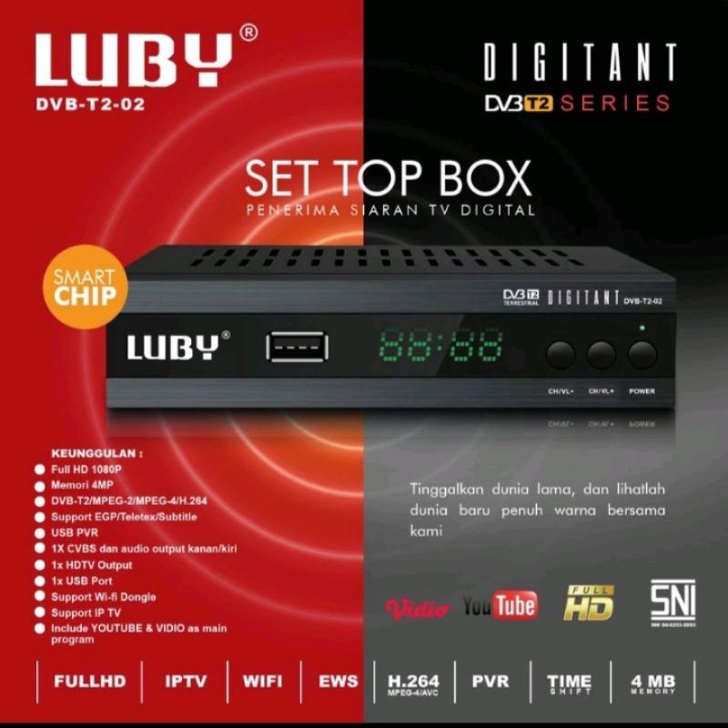 STB TV DIGITAL STB ( SET TOP BOX ) MATRIX APPLE / LUBY T2-02 TV DIGITAL / NOISE DIAMOND terbaik berk