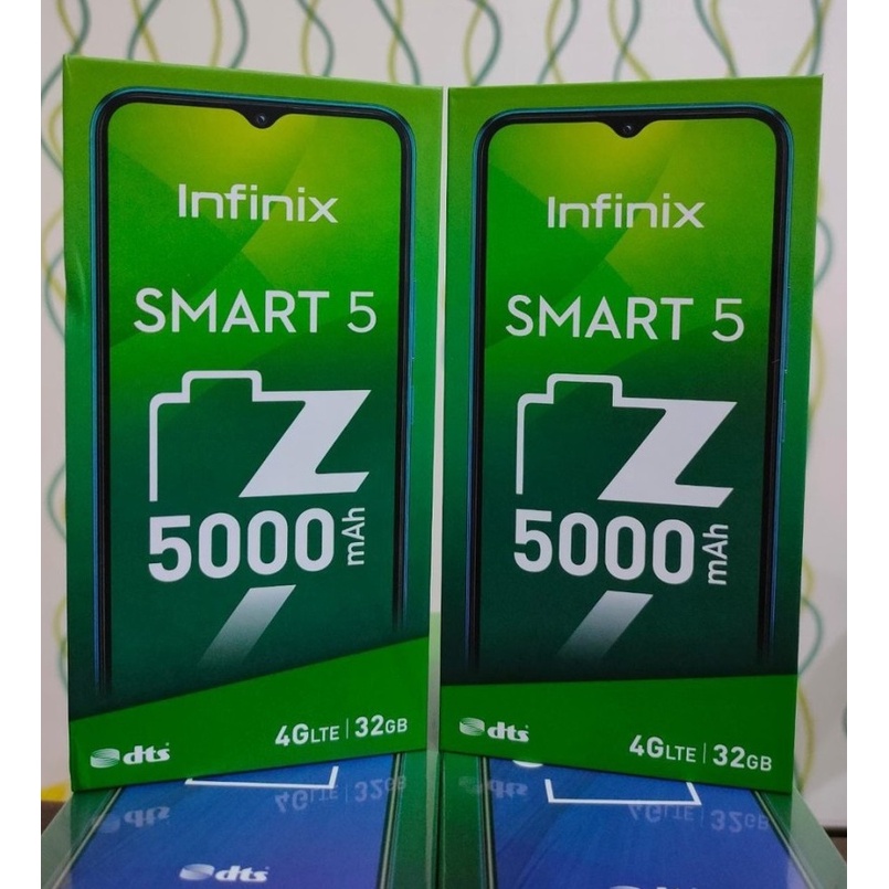 Infinix Smart 5 3/64 - Ram 3GB Rom 64GB - Baru - Garansi Resmi - Black - Ocean Wave - Quetzal Cyan