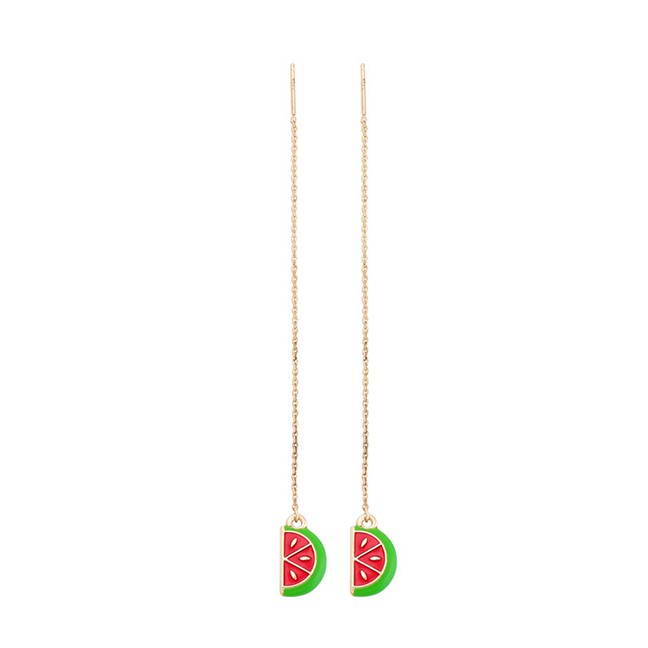 LRC Anting Tusuk Fashion Watermelon Earrings 925 Sterling Silver Watermelon Earrings D30076