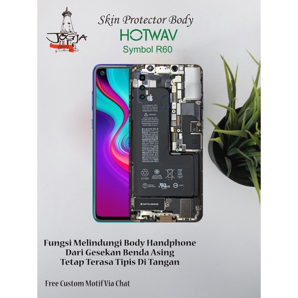 Garskin HP Hotwav Symbol R60 Motif batrey - Free Custom Motif Via Chat