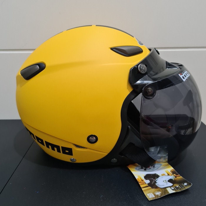 Helm JPN kawai momo kuning dop kaca bogo