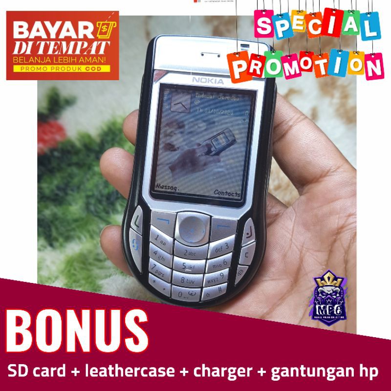 Nokia 6630 Original Bonus SD Card + leatercase + gantungan hp
