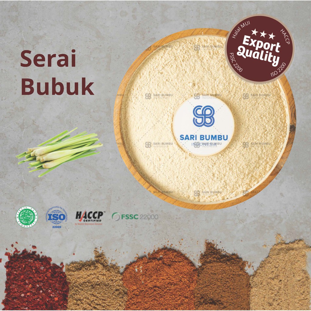 

Serai Bubuk / Lemongrass Powder - (Large Pack) Rempah *Export Quality