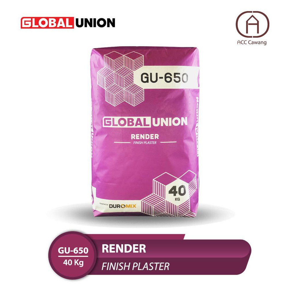Gu-650 Global Union Duro Mortar Render - Pengganti Acian Plester 40kg