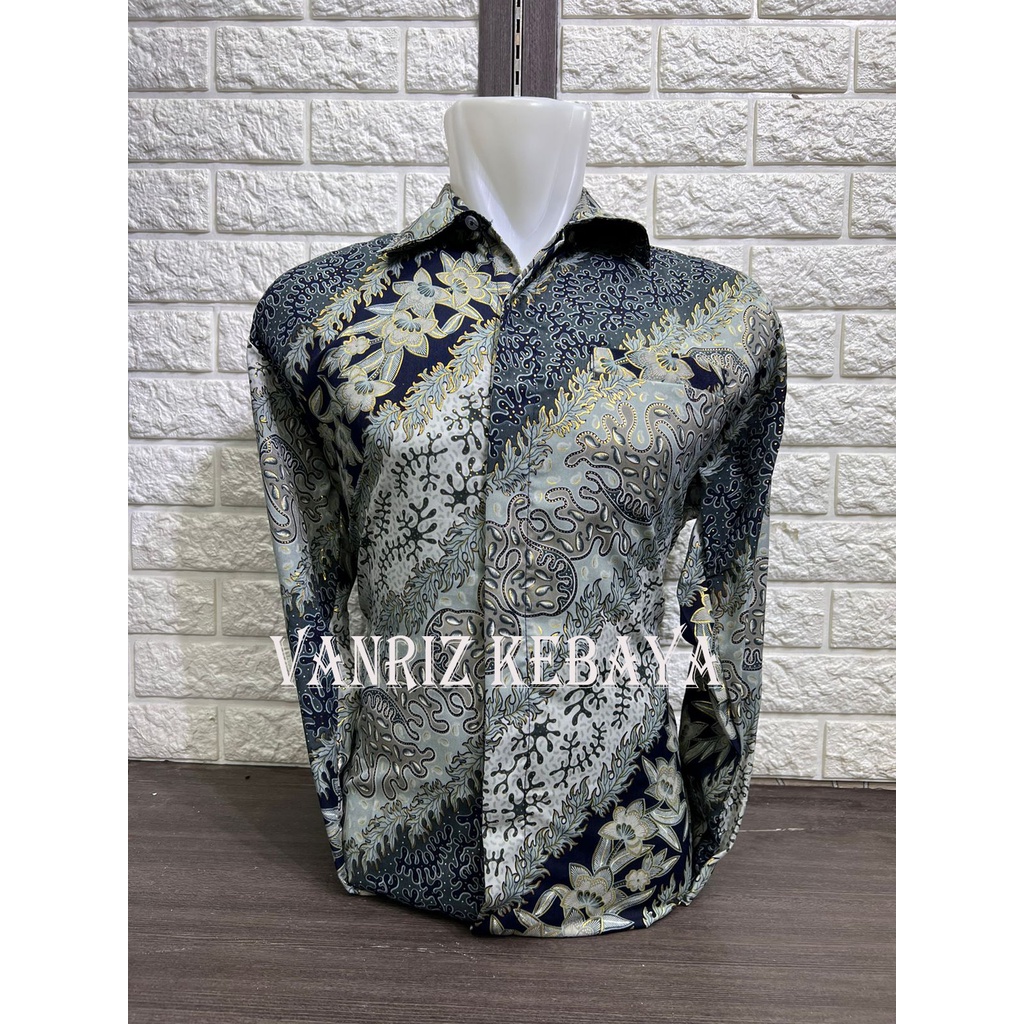 Vanriz Kebaya-Kemeja Batik Lengan Panjang Pria