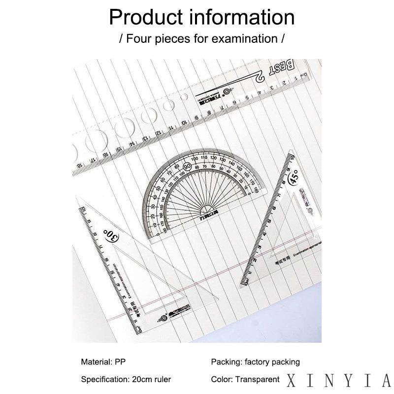 Xia.id 4PCS Penggaris Multifungsi Untuk Pelajar