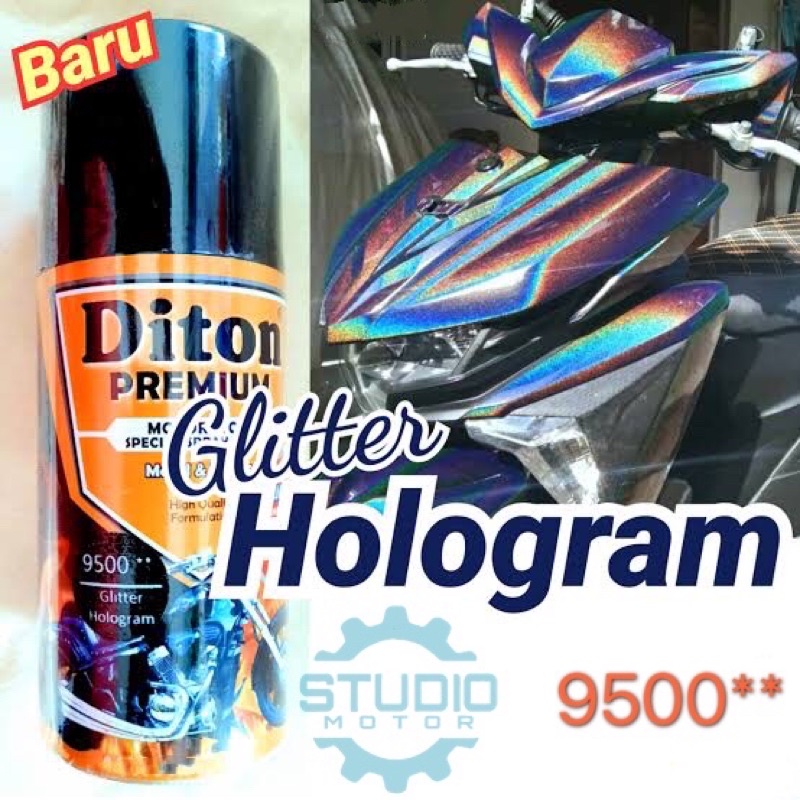 Cat Semprot DITON PREMIUM Glitter Hologram 9500**