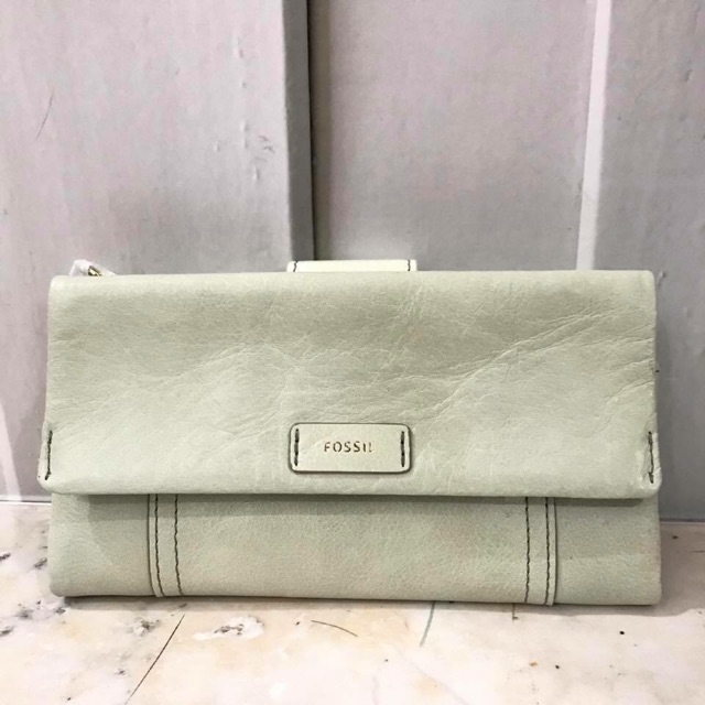 FOSSIL Ellis light sage wallet original