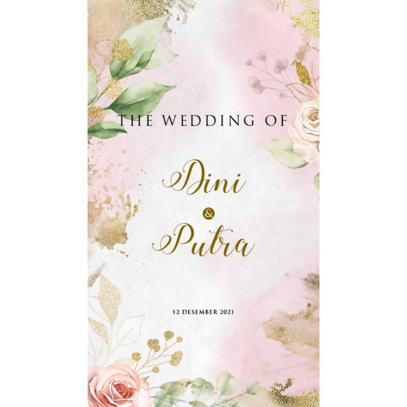 Premium Undangan Digital Bonus Protokol Kesehatan ~ Tema Pink Flower [Kode:Dini Putra]