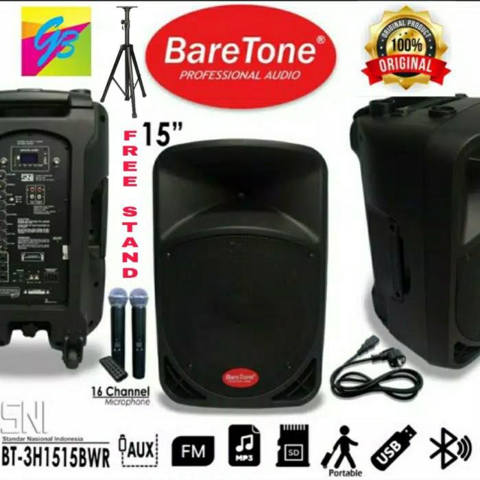 anahepengbek Speaker Aktif Baretone 15 bwr Bluetooth max15bwr FREE STAND Limited