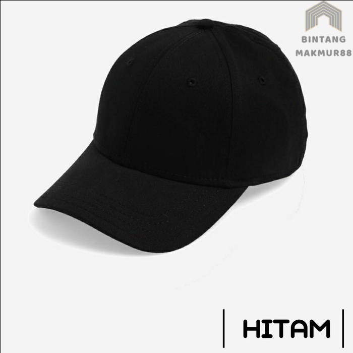 Topi Pria Topi Baseball polos Hitam PREMIUM | Topi baseball unisex - Hitam(K2D7) Topi Baseball Polos