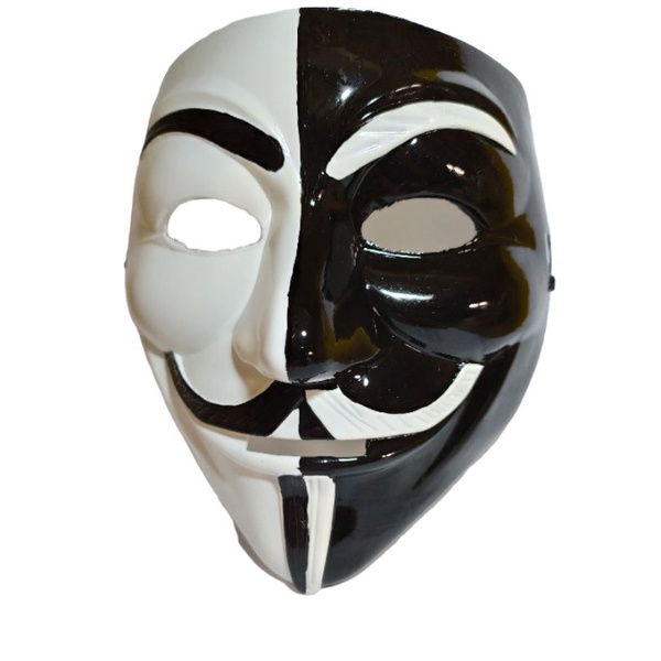 TOPENG MAINAN ANAK TOPENG ANONYMOUS TOPENG HACKER TOPENG VENDETTA HITAM PUTIH