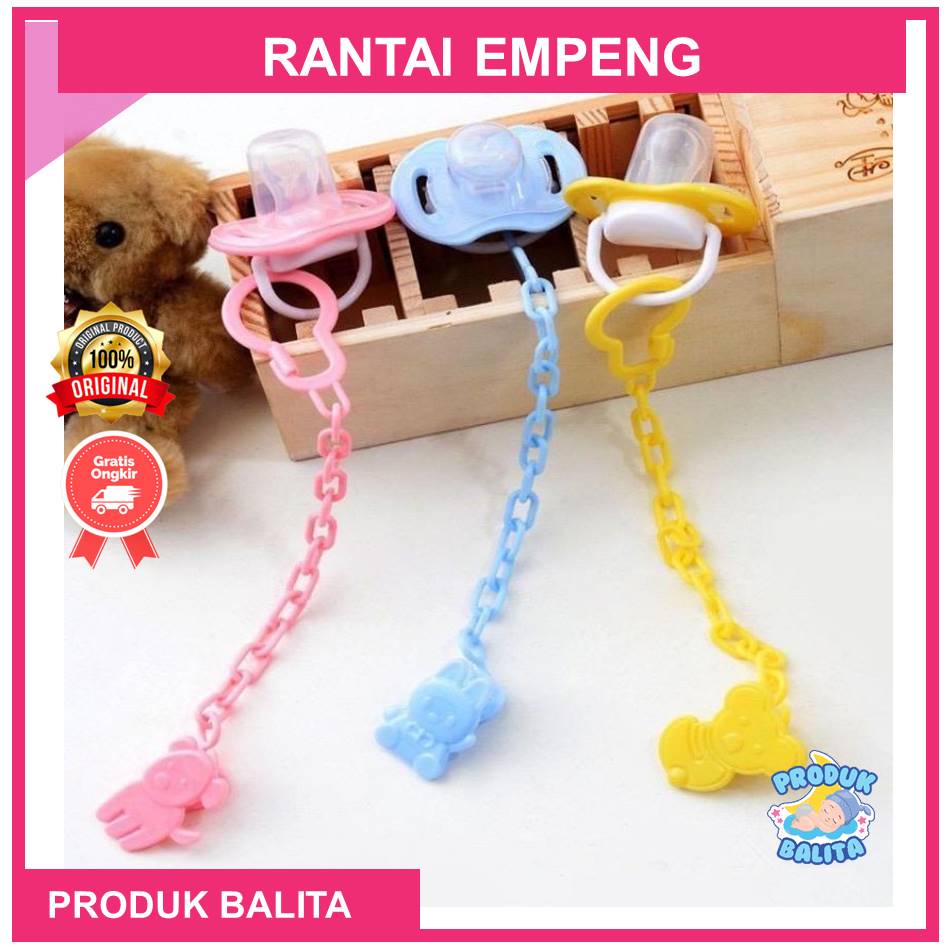 RANTAI EMPENG GANTUNGAN DOT BAYI  TALI TEETHER PACIFIER CLIP