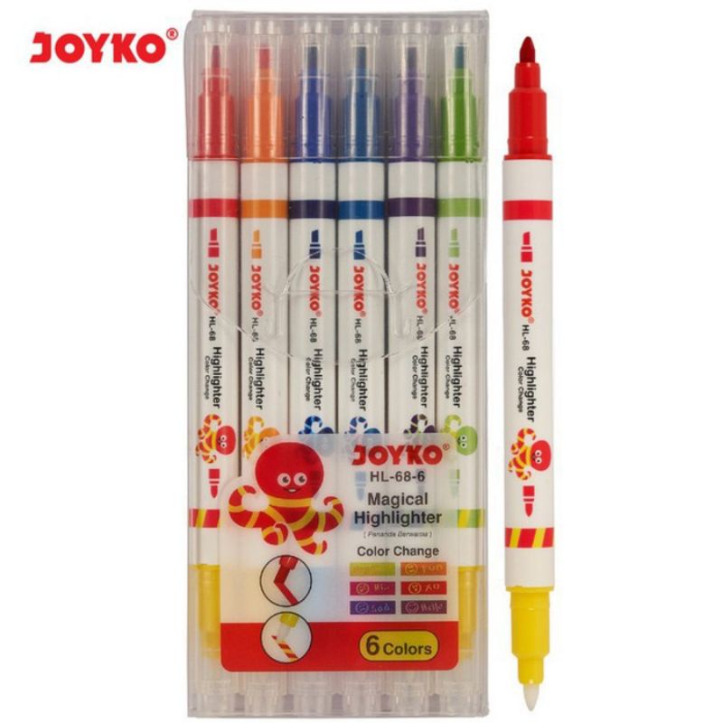 

MAGICAL HIGHLIGHTER JOYKO HL-68-6 | STABILLO JOYKO | PENA KUAS | PENANDA WARNA ISI 6