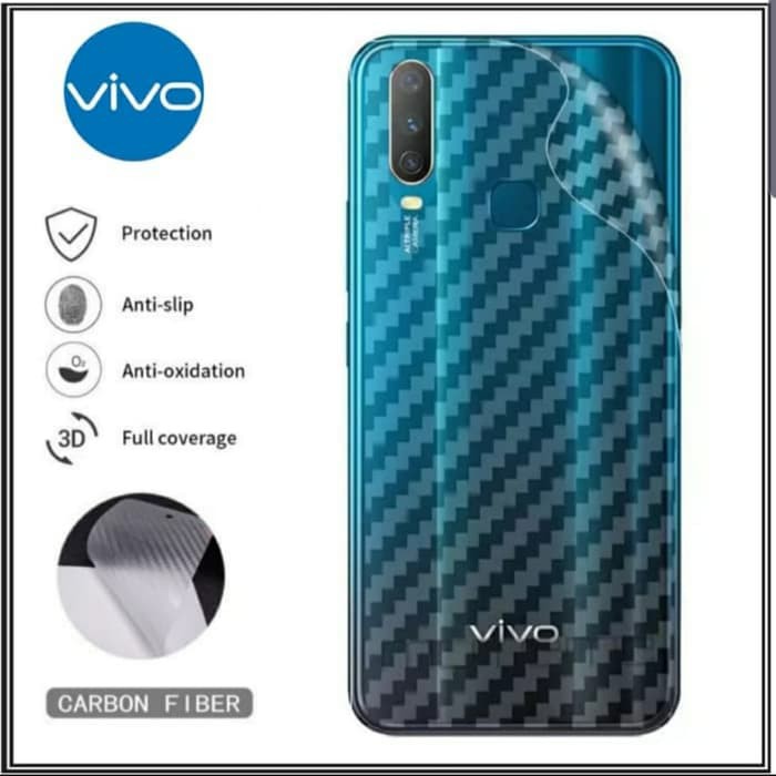 Skin Carbon Vivo Y12i - Back Skin Handphone Protector
