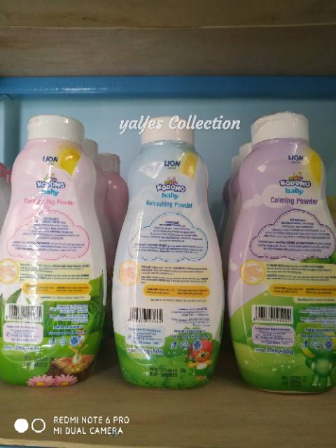 Kodomo baby powder 50 g bedak tabur serbuk bayi anak balita pink biru ungu 200 + 50 g