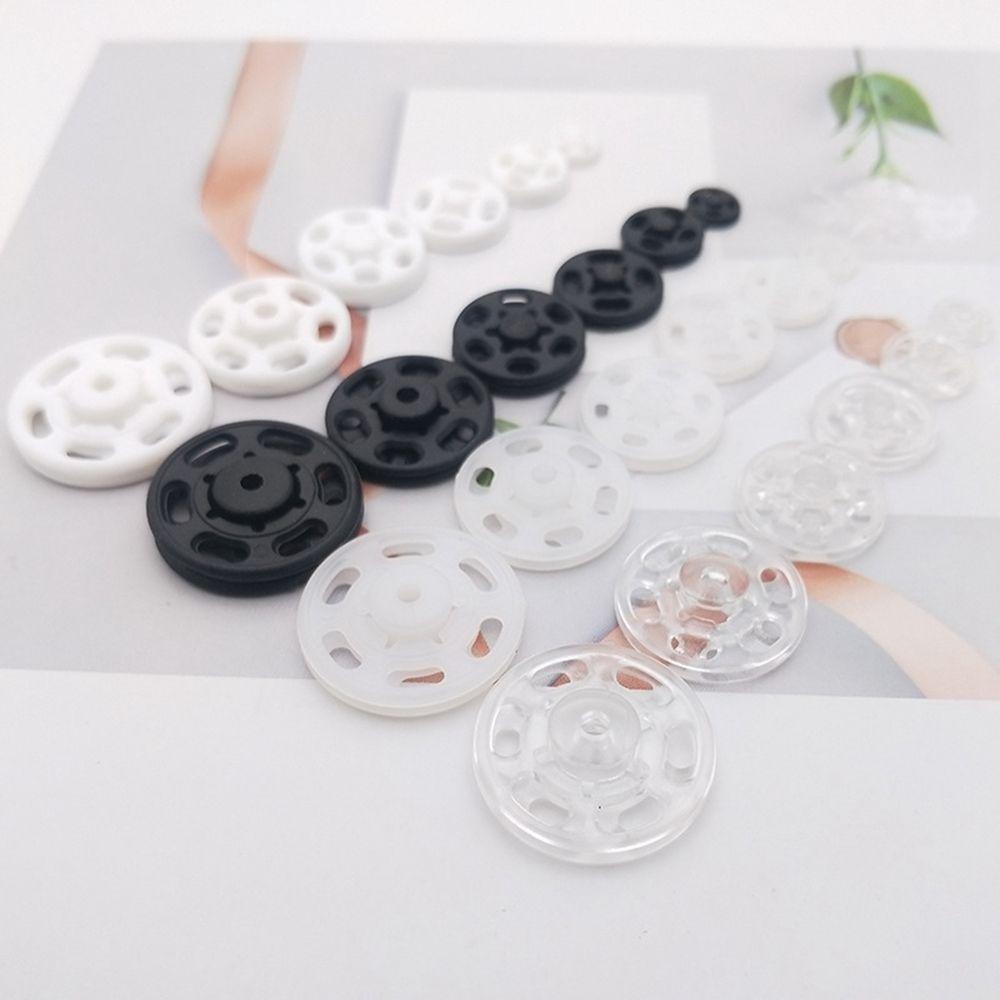 Rebuy Plastik Snap 100pcs /pack Handmade ABS Aksesori DIY Aksesoris Jahitan Tak Terlihat