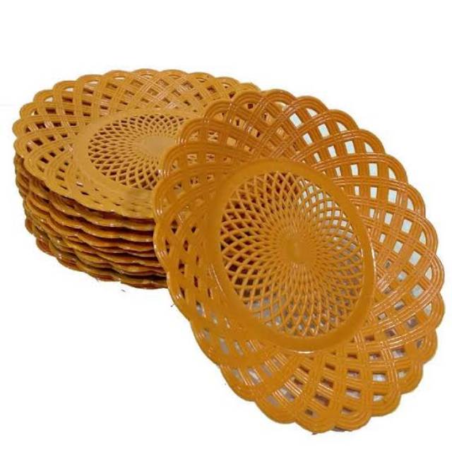 Piring Anyam Plastik 1 Lusin