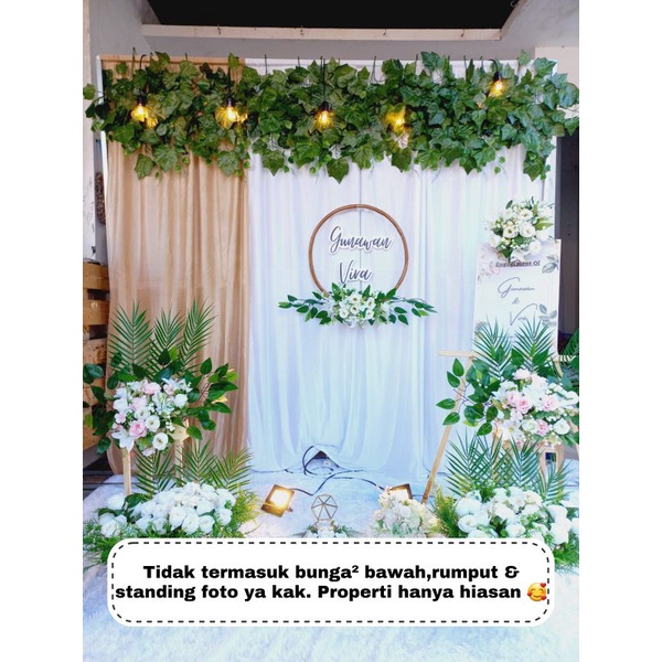 PAKET HEMAT VARIASI 1 SISI DAUN ANGGUR / Dekorasi lamaran backdrop VARIASI/Dekorasi