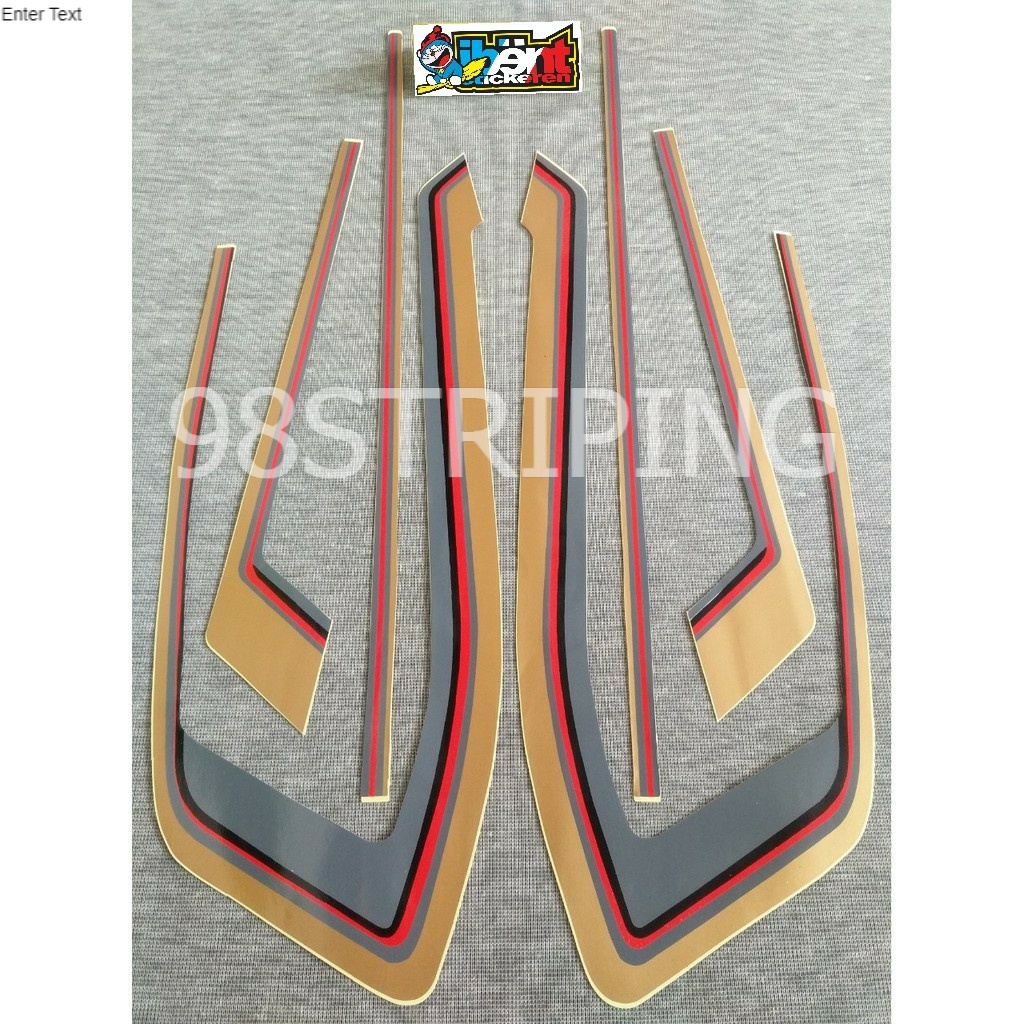 STRIPING HONDA GL PRO PLATINA GOLD TAHUN 1983 STIKER LIS STANDAR ORI