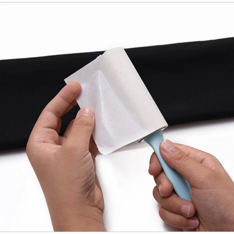 30 Sheets Mini Tearable Clothes Hair Sticking Device / Household Portable Roller Sticky Paper Lint Fluff Remover