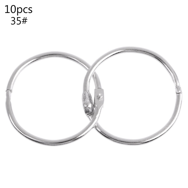 Mary Metal Loose Leaf Book Binder Hoop Ring Gantungan Kunci Multifungsi Lingkaran DIY Album