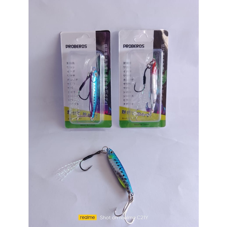 Umpan Pancing Proberos Metal Jig 15gr sudah termasuk kail