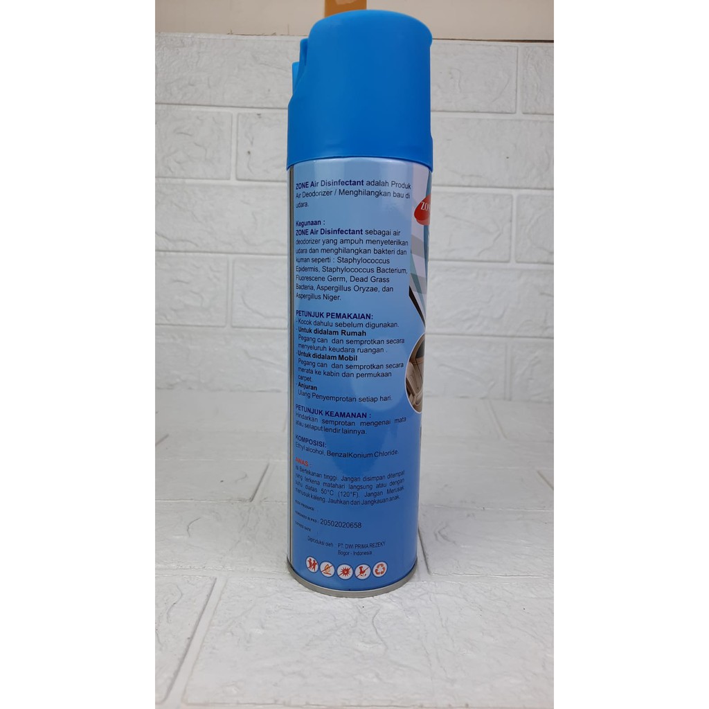 Air Disinfectant Spray Disinfektan udara anti Virus Kuman di udara Zone 500 ml