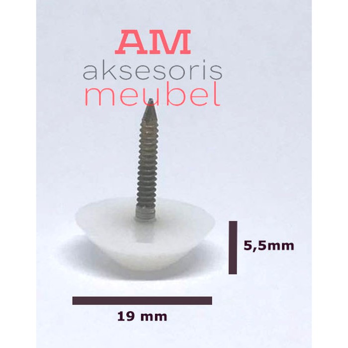 PAKU KAKI KURSI/PAKU ULIR PUTIH pack isi 100 - Putih