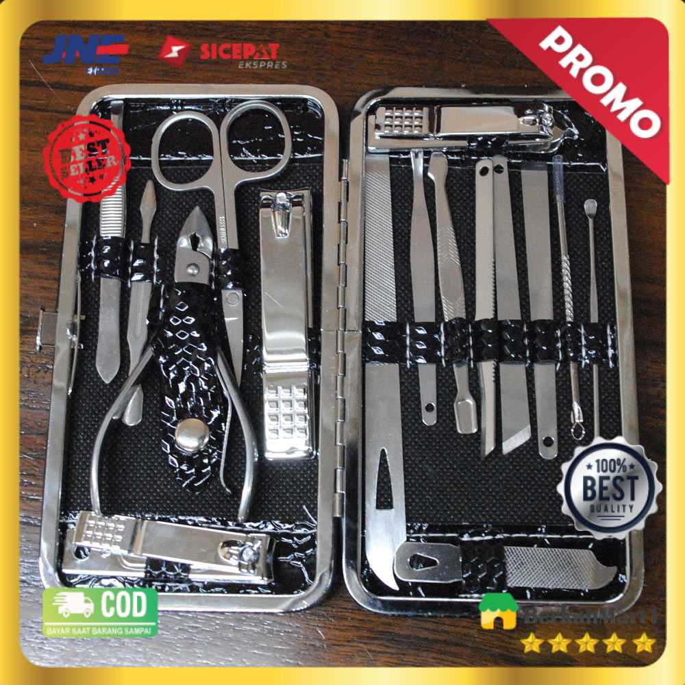 Set Perawatan Kuku Nail Art Manicure Pedicure 16 in 1 - MJ1096-01