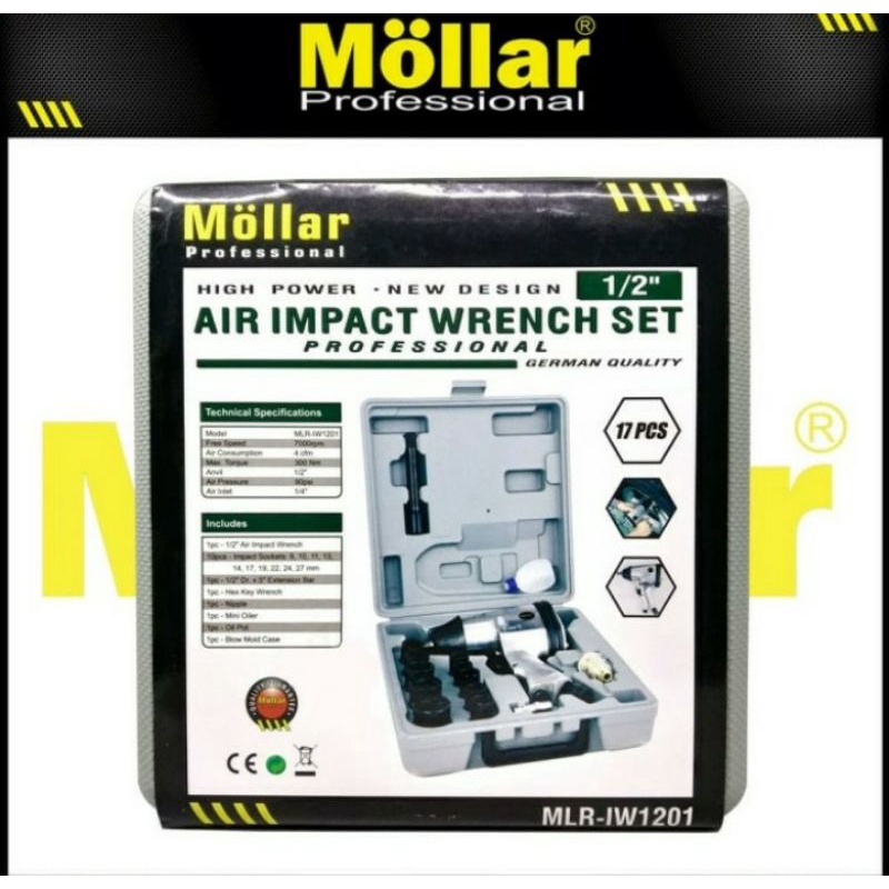 Mollar air impact alat pembuka baut kompresor