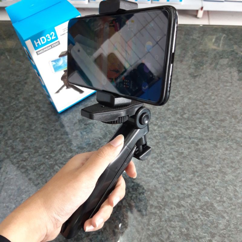 Tripod Mini HD32 Phone Holder untuk Vlog jogya (wajib belanja bubble)