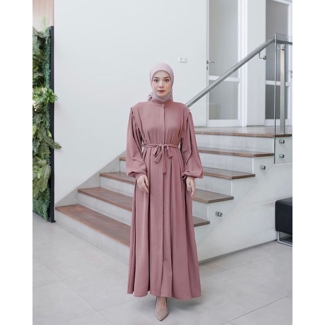 Alma Dress Crinkle Airflow Gamis Kondangan Premium