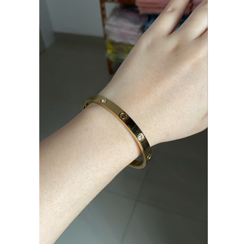 SALE / OBRAL Gelang bangle wanita titanium korea anti karat import hadiah cewek GK012