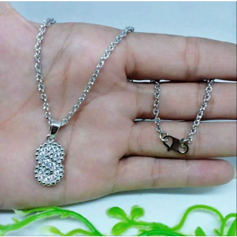 kalung huruf S silver
