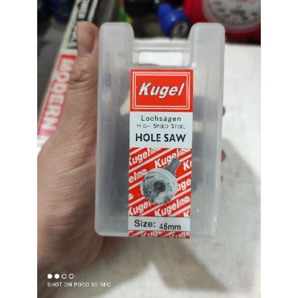 HOLE SAW BESI KUGEL HSS 45MM / MATA BOR LUBANG BESI HOLESAW KUGEL 45MM