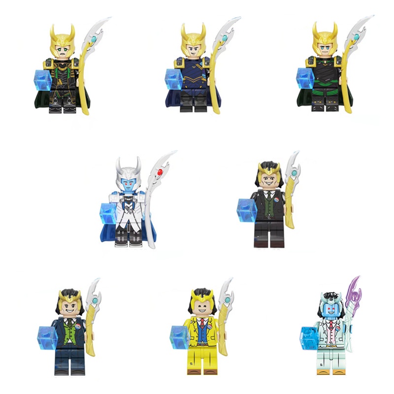 1pc Mainan Balok Bangunan Superhero Loki Avengers Bahan ABS Untuk Hadiah Anak